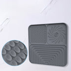Slow Food Mat For Dogs And Cats, Anti-choking Pad With Suction Cup, Square, Silicone, For Licking