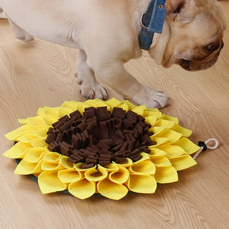 Sunflower Dog Snuffle Mat – Non Slip Slow Feeding Nosework Pad