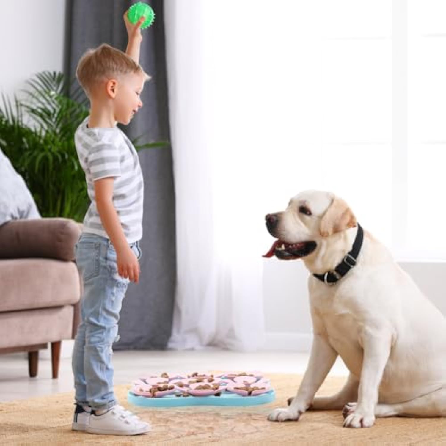 Silicone Snuffle Mat for Dogs - Washable Slow Feeder & Calming Lick Mat for Anxiety Relief & Training