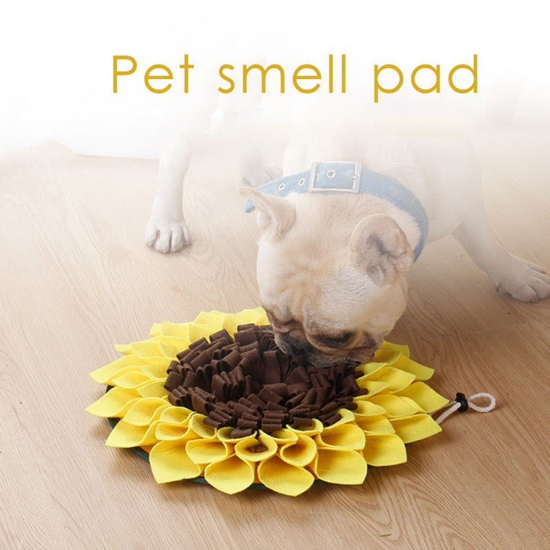 Sunflower Dog Snuffle Mat – Non Slip Slow Feeding Nosework Pad
