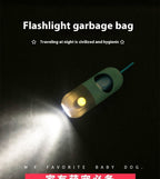 LED Light Pet Waste Bag Dispenser - Night Safety Dog Poop Bag Holder