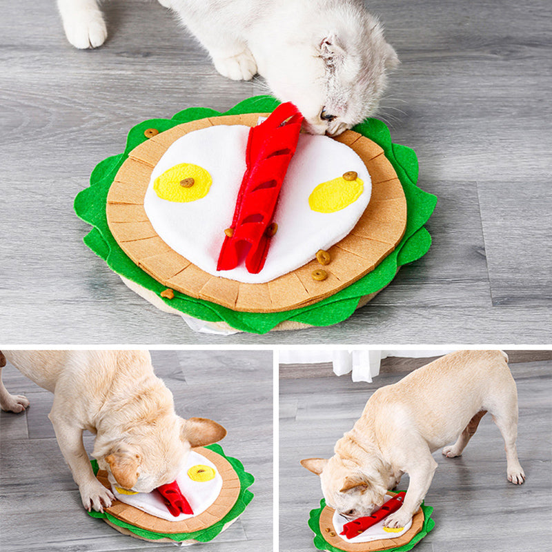 Pizza Sniffing Dog Toy – Interactive Plush Snuffle Training Mat