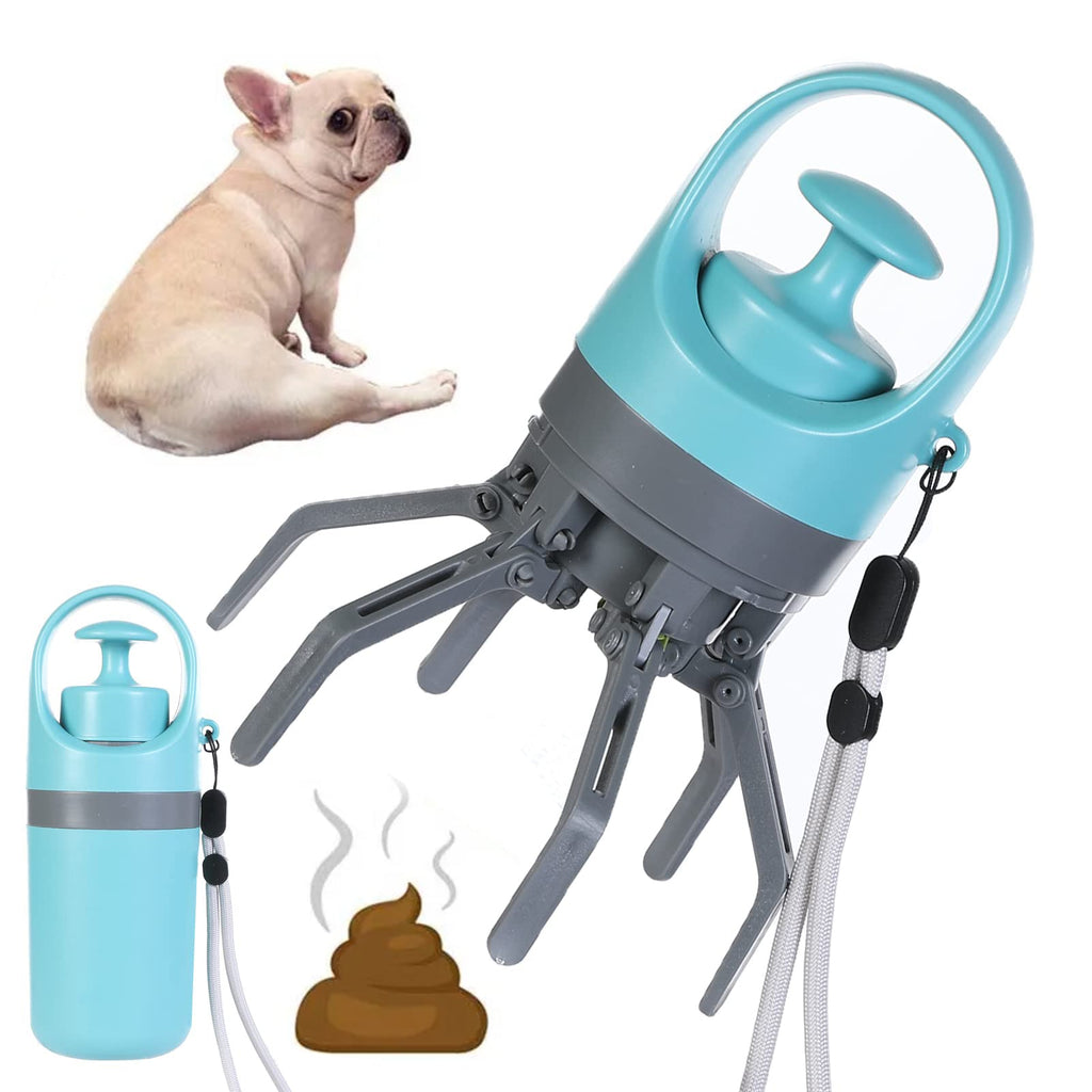 2-in-1 Dog Poop Scoop and Bag Dispenser - Lightweight & Durable Jaw Scooper