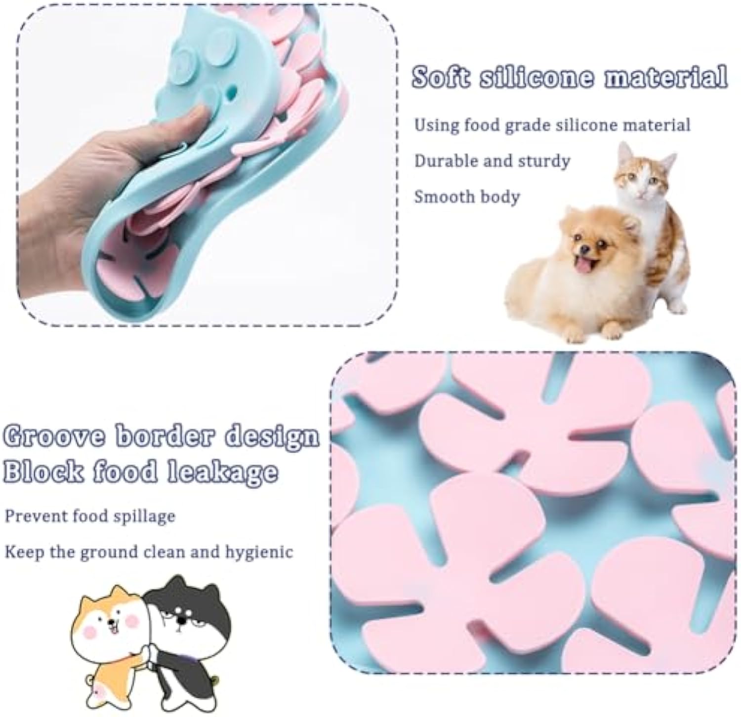 Silicone Snuffle Mat for Dogs - Washable Slow Feeder & Calming Lick Mat for Anxiety Relief & Training