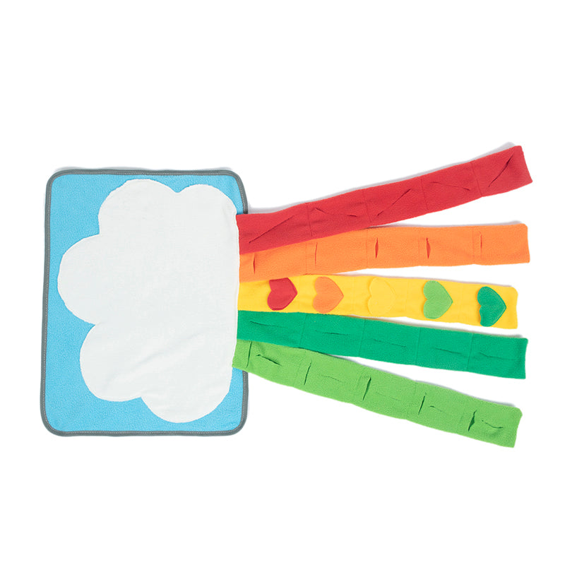 Pet Rainbow Snuffle Mat for Dogs – Interactive Nosework Puzzle Mat