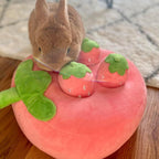 Cute Plush Strawberry Snuffle Mat – Interactive Feeding Toy for Pets