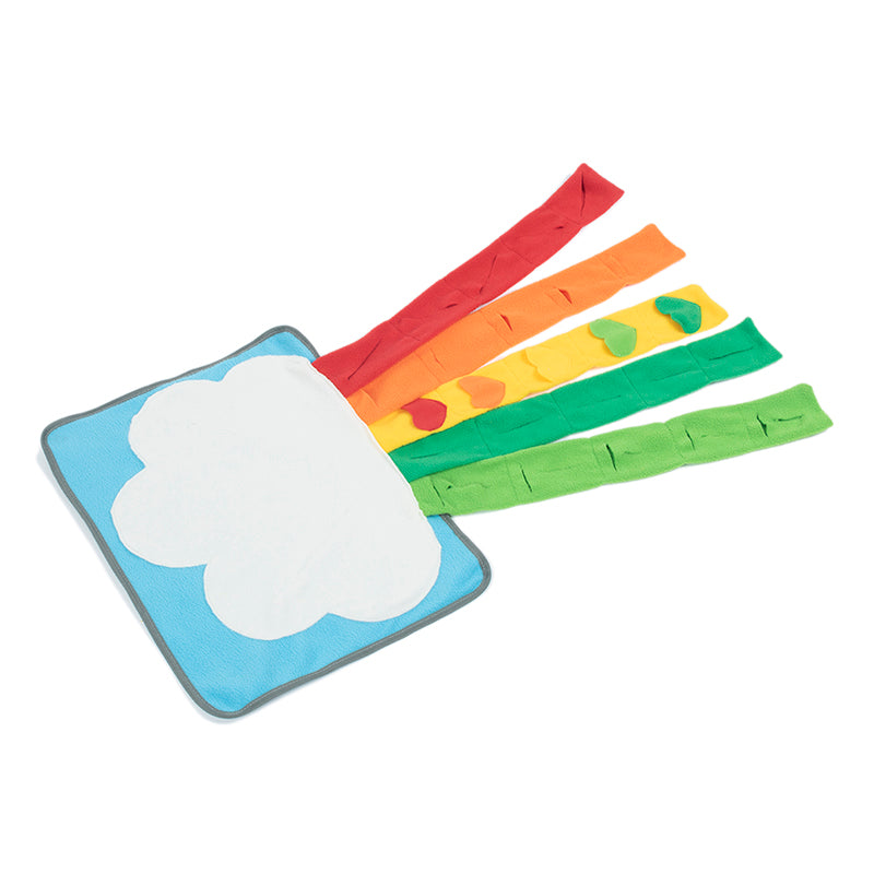 Pet Rainbow Snuffle Mat for Dogs – Interactive Nosework Puzzle Mat