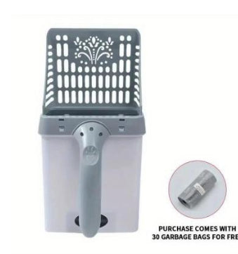 Cat Litter Sifter Scoop System with Waste Bags - All-in-One Litter Scooper