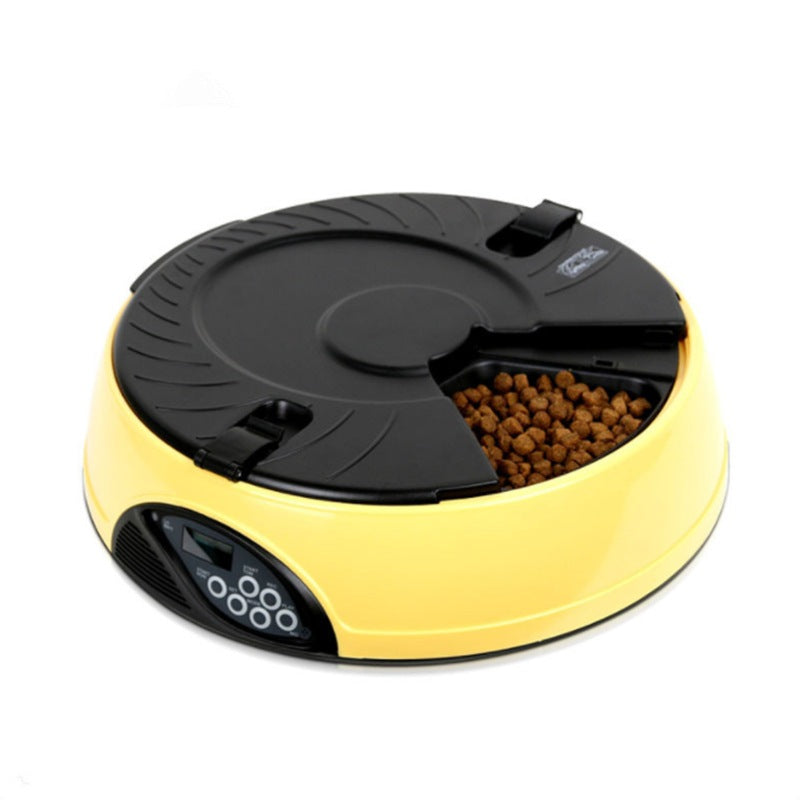 Yellow automatic pet feeder 330ml capacity