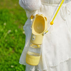 2-in-1 Dogs Water Bottle & Food Dispenser – One-Handed Operation Leak-Proof Travel Bowl for Thirsty Pups