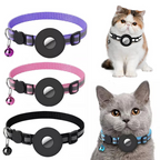 Reflective Airtag Cat Collar with Safety Breakaway Buckle and Bell