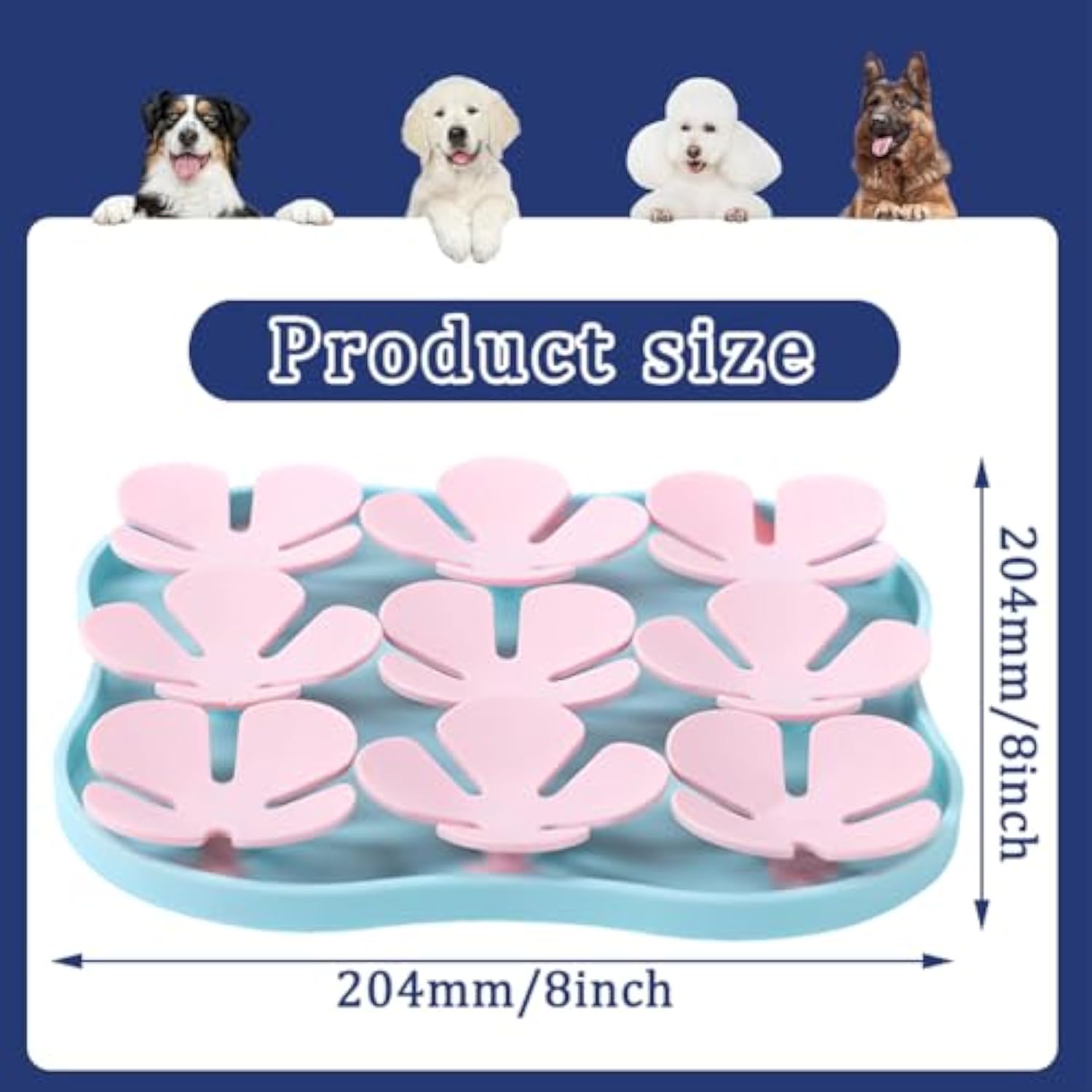 Silicone Snuffle Mat for Dogs - Washable Slow Feeder & Calming Lick Mat for Anxiety Relief & Training