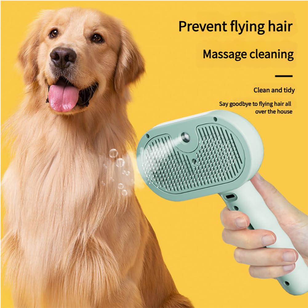 Premium Cat and Dog Grooming Brush: Soft Bristle Slicker Brush for Massaging and Reducing Shedding