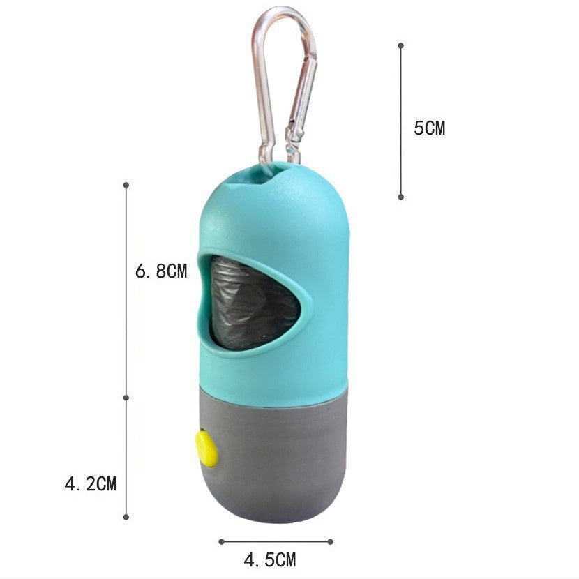 LED Light Pet Waste Bag Dispenser - Night Safety Dog Poop Bag Holder