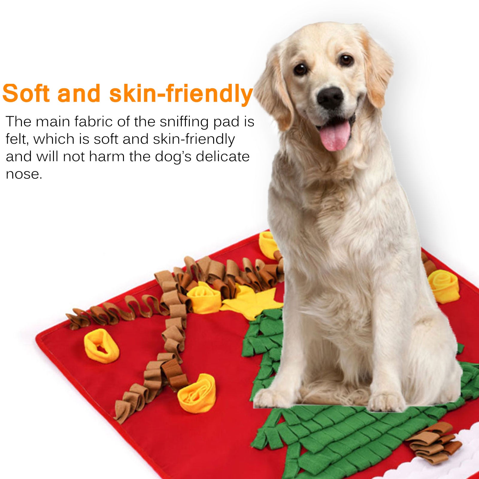 Washable Dog Snuffle Mat – Christmas Tree Nosework Slow Feeding Pad