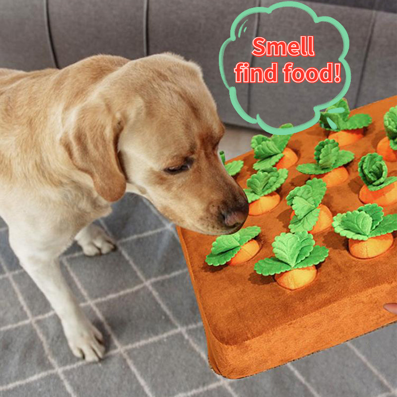 Carrot Plush Snuffle Mat Dog Toy – Interactive Vegetable Chew Toy