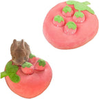 Cute Plush Strawberry Snuffle Mat – Interactive Feeding Toy for Pets